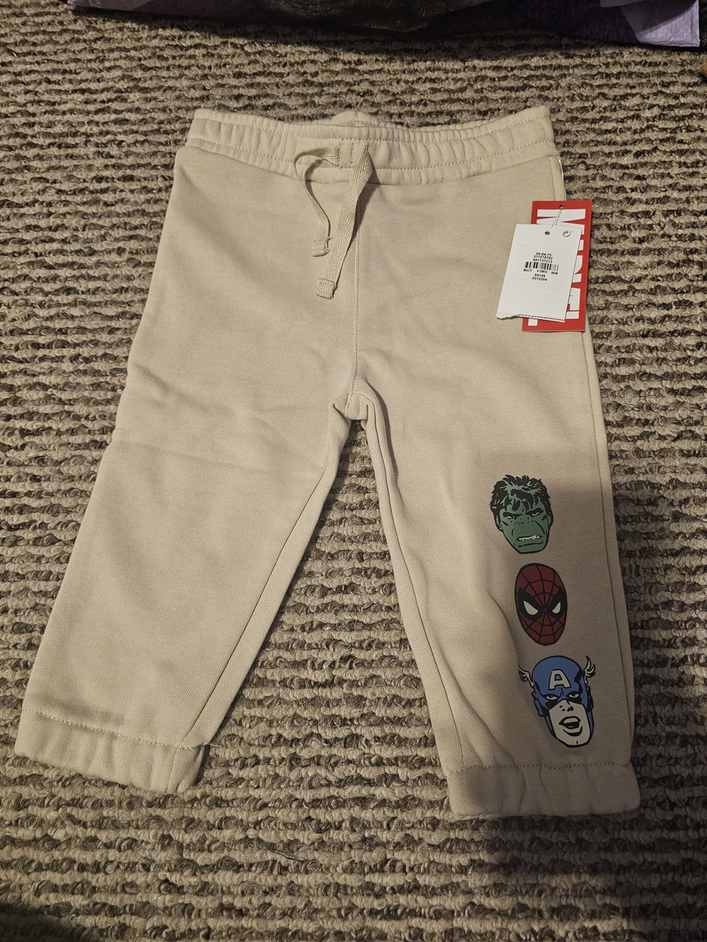 Cream Kids Marvel Character Sweatpants